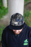 MC x Bernot Caps handmade 5 panel I Nash Hide camou with black sides and brim