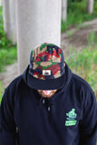 MC x Bernot Caps handmade 5 panel I Swiss Alpfenflage camou with black sides and brim