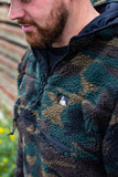 Halfawrap Sherpa Pullover Jacket I Forest Camou