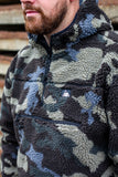 Halfawrap Sherpa Pullover Jacket I Aqua Camou