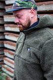 Halfawrap Sherpa Pullover Jacket I Olive