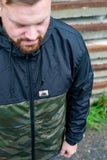 Halfawrap Skate Windbreaker Jacket I Black & Camou (USA import)