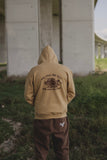 Walk The Walk hoodie I Old Gold - Heather Grey