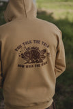 Walk The Walk hoodie I Old Gold - Heather Grey