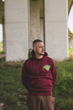 Green Beast hoodie I Burgundy