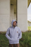Walk The Walk hoodie I Heather Grey - Old Gold
