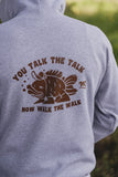 Walk The Walk hoodie I Heather Grey - Old Gold