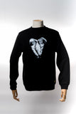 Hand of Hope crewneck I Black - Burgundy