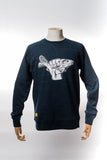 Carp Shaka crewneck I Heather Green - Denim - Teal