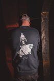 Skellington crewneck I Dark Heather Grey - Heather Burgundy