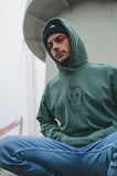 Surface hoodie I Mid Heather Green