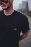 Red Logo Minimal Tee I Black