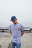 Red Logo Minimal Tee I Heather Sports Grey