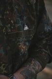 Vintage German Army Flecktarn Rain Jacket I K.O.T.F. flame size XL (only 1 made)