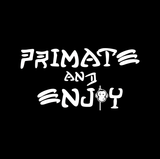 Primate and Enjoy shortsleeve raglan I Black & White