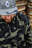 Halfawrap Troyer Sherpa Pullover I Olive Swirl Camou