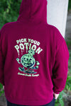 Ltd. Ed. Secret Stash shirt - hoodie I Black - Burgundy - Forrest