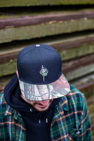 USA Camou Brim Snapback I Woodland Camou logo