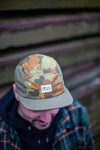 MC x Bernot Caps handmade 5 panel I Australian Auscam camou with soft olive sides and brim