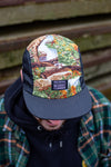 MC x Bernot Caps handmade 5 panel I Deerhunter Pocket Fabric with black sides and brim