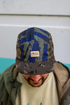 MC x Bernot Caps handmade 5 panel I Greek Navy camou with Nash camou sides and brim