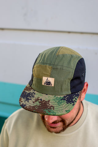 MC x Bernot Caps handmade 5 panel I Unpublished Digicam with various coloured sides and top