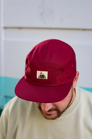 Standard Halfawrap 5 panel I Burgundy w/ Sand label