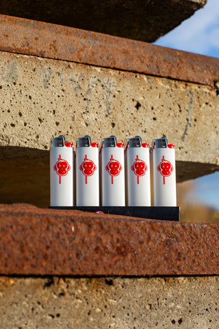 Red Logo BIC lighter I White
