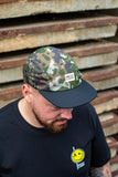 MC x Bernot Caps handmade 5 panel I Experimental camou with Thinking Anglers sling sides