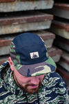 MC x Bernot Caps handmade 5 panel I DPM Camou combined with Black