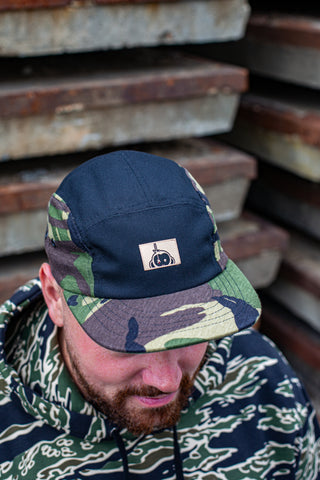 MC x Bernot Caps handmade 5 panel I DPM Camou combined with Black