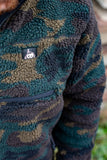 Halfawrap Sherpa Pullover Jacket I Forest Camou