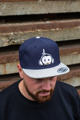 Logo Patch Snapback I Navy Blue with Grey Brim
