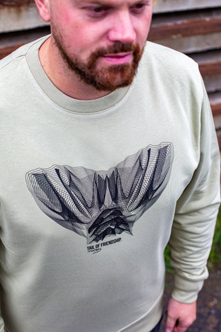 Tail of Friendship crewneck - hoodie I Soft Olive (fairwear)