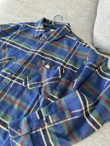 Cotton Flannel shirt I Navy Bottlegreen (Limited Edition!)