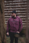 Front Cover oversized hoodie I Tie Dye Burgundy