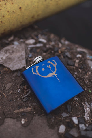 Logo (facedown) Hip Flask I Navy Blue (very ltd!)