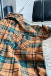 Cotton Flannel slightly oversized shirt I Checked Brown (Limited Edition!)